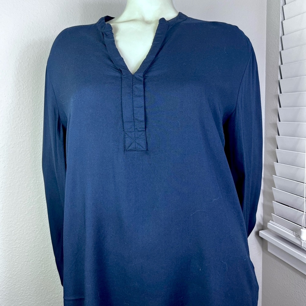 Tommy Hilfiger Women’s Navy XL Long Sleeve Blouse